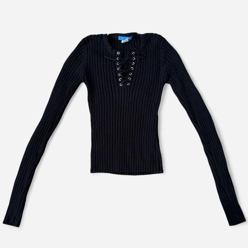 Vintage dELiA*s Lace-Up Knit Top